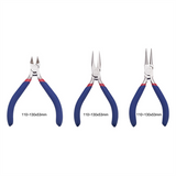 1Set 3Pcs Sets Carbon Steel Side Cutting Round/Bent/Long Chain Nose Pliers DIY Making Jewelry Tool