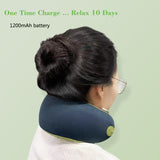 Multifunctional Pillow Electric Neck Massager Travel Outdoor Home Car Relax Massage Hot Compress Cervical Spine Pain Relief