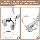 2 Pcs Making Kit Chain Nose Pliers and Wrapping Metal Stainless Steel Bender Ring Bending Tool