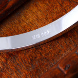 Sterling Silver Bracelet Female Pair Of Simple Smooth