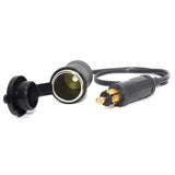 30CM Extend Powerlet Hella Male Plug to Standard Cigarette Lighter Socket Adapter male DIN plug For European motorcycles
