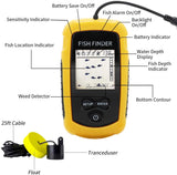100M Portable Fish Finders 45 degrees Sonar Coverage Echo Sounder Alarm Transducer Lake Sea Fishing