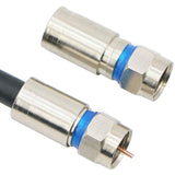 Compression RG6 F Connector Coax Coaxial Adapter Plug For Satellite & Cable TV (150 Pack)