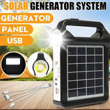 Portable 6V Rechargeable Solar Panel Power Storage Generator USB Charger With Lamp Lighting Home Solars Energy System Kit