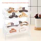 Acrylic Holder,360-Degree Rotating Claw Holder and Storage,Hair Clip Organizer Display