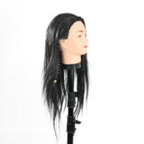 40Cm Mannequin Long Black Hair Wigs Styling Training Practice Hairdressing Dolls Manikin Wig Dummy Head Cosmetology Model