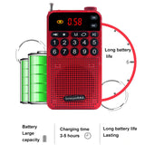 Portable Pocket Radio Mini Bluetooth 5.0 Speaker Support Recording U Disk TF Card Headphone Stereo Music Player with Flashlight