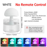 Mushroom Air Humidifier Colorful Night Lights Electric Aroma Diffuser Rain Cloud Smell Distributor Relax Water Drops Sounds