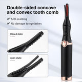 Electric Heated USB Rechargeable Eyelashes Quick Heating Natural Eyelash Curler Long Lasting Makeup