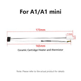 Ceramic Heater and Thermistor for Bambu lab A1/A1 mini 3D Printers Accessories With Integrated Terminal Connector 24V 80W