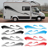 6Pcs Stripe Decoration Body Stickers Door Panel Bumper Graphics Sticker Car Styg Vinyl Decals for Camper RV Trailer