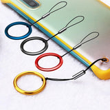 Universal Detachable Mobile Phone Case Finger Metal Ring Loop Hand Wrist Lanyard Strap Hanging Rope Keychains Anti-lost Straps