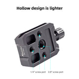 Aluminum Alloy Quick Release Clamp with Arca Slot 3/8-inch & 1/4-inch Screw Hole for DJI RS2/RSC2/RS3 QR Plate