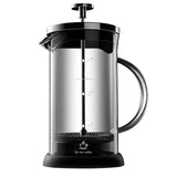 1pc French Press Coffee Maker, 11.8/20.2oz, Heat Resistant Thickened Glass, 4 Level Filtration System, 304 Stainless Steel