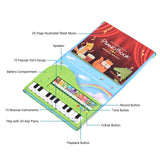 Bigfun 20-key Piano Electronic Music Book Built-in Keyboard with Instruments 10 Songs for Kids 3 & Up