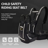 Adjustable Safety Belt Child Reflective Rear Seat Grab Handle Strap Motorcycle Breathable Harness Anti-Drop