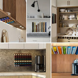 10pcs Large Capsule Coffee Storage Rack Household Large Capacity Wall Hanging Free Punching Creative Universal Capsule Display
