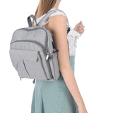 Maternity Bag Baby Large Bags Diapers Backpack For Mom Nappy 2 In 1 Mummy Backpack(Gray)
