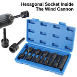 8/10PCS Set Wrench Bar Hexagonal Socket Inside The Wind Cannon Universal Automotive Accessories Car Repair Removal Tools