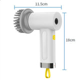 4 in 1 Kitchen Brush - USB Rechargeable Handheld Electric Rotary Scrubber. Household Cleaning Tool.