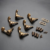 6R Guitar Tuning Keys Tuners Machine Head 6 String Bronze Plated Single Hole Tuning Pegs for Classical Acoustic Guitar NEW