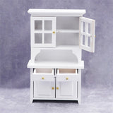 1/12 Doll House Wooden Vertical Cabinet Study Room Micro-Scene Bookcase For Dollhouse Decoration Furniture