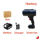38000RPM Brushless Electric Turbo Blowers Jet Fan 200m/s Violent Car Dryer Handheld Dust Blowing Tool for 18V Battery