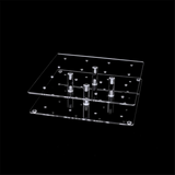 Acrylic Cake Display Stand, 16 Hole Clear Square Lollipop Holder for Weddings Baby Showers Birthday Anniversaries