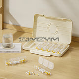 21/28Grid Portable 7 Days Week with Reminder Dispenser Three Meals A Day Medicine Storage and Packaging Box