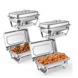 1Pcs 1/2/3 Grid Pans Rectangle Chafing Dish Food-Grade Stainless Steel Catering Buffet Food Meal Plates For Hotel Party Picnic