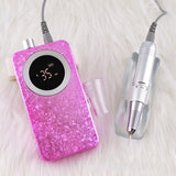 35000RPM Nail Drilling Machine Gradient Color Portable Nail Polisher Sander Electric Nail File Rechargeable Manicure Drill