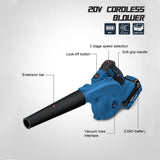 Cordless Kit Jobsite Blower Fast Charger 3 Variable Speeds for Blowing Dust, Leaf Light Duty Worhop Cleaning