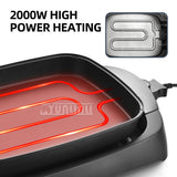 Household Multifunctional 2000W Split-Type Fish Roasting Pot & Barbecue Machine