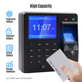 Access Control Attendance Machine - Fingerprint/Password/ID Card Recognition, Time Clock with 2.4-Inch Screen, Employee Recorder