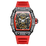 Luxury sport Hollow Full-automatic Mechanical watch man ONOLA Fashion Tape Waterproof Watch for Men Relogio Masculino Clock