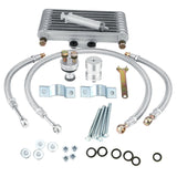 Motorcycle Oil Cooler Coog Radiator Kit 125Ml Aluminum Sier for Honda CB CG Engine