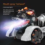 Drift spray dinosaur racing high-speed music light 2.4g remote control children's electric toy car 1