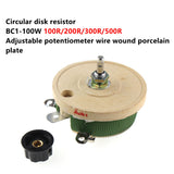 Circular high power resistor BC1-100W 100R/200R/300R/500R adjustable potentiometer wire wound disk