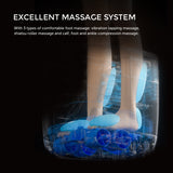 NEW 2 in 1 Foot and Leg Massager - Foldable Ottoman. Calir Compression, Shiatsu Roller, Vibrating Massage with Heat. K68 Model.