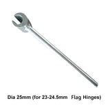 18.5/23/25m Hinges Gap Adjusting Hook CR-V Spanner Key for Round Bolt Hand Adjustable Wrench Tools