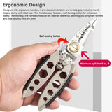7 Inch Stripper Professional 22-10 AWG Wire Stripping Tool Portable Cable Cutter Crimping Pliers Wrench Self-Locking Button