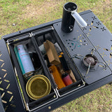 Unit Storage Box Portable Folding Mesh Drain Basket Outdoor Camping IGT Table Accessories
