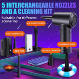 Mini Air With Extra Nozzle 130000RPM Turbo Jet Fan Wind Speed 52m/s Electric Blower Multifunctional Blowing Dust Dryer