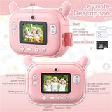 Instant Print Kids Camera 1080P Rechargeable Kids Camera Selfie Video Child Camera For 6-12 Years Old Girls Boys Birthday Gift