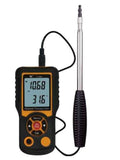 HT-9830 1 Set Digital LCD Hot Wire Anemometer Handheld Wind Speed Gauge Meter Measure Anemometer EU Plug for Ventilation Ducts