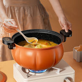 1pc Pressure Pot, Micro-pressure Pressure Pot, Pumpkin Shaped Saucepan, Household Soup Pot, Multi-purpose Pot, For Home Kitchen
