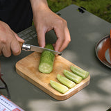 Camping Portable Picnic Fruits Vegetables Chopping Boards Lacquerless Double-Sided Outdoor Wooden Cutting Board