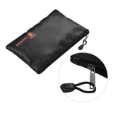 Fireproof Silicone Coated Fiberglass Money Bag Pouch Document Holder Water Fire Resistant with Zipper Storage