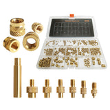 3D Printing Hot Melt Heat Knurled Embed Injection Copper Nut 345pcs w/7pcs Heat-Set Insert Tip for M2 M2.5 M3 M4 M5 M6 M8