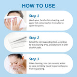 Medical Stainless Steel Blackhead Tweezers Pimple Comedone Remover Nipper Curved Bend Head Face Cleaner Acne Clip Beauty Tool